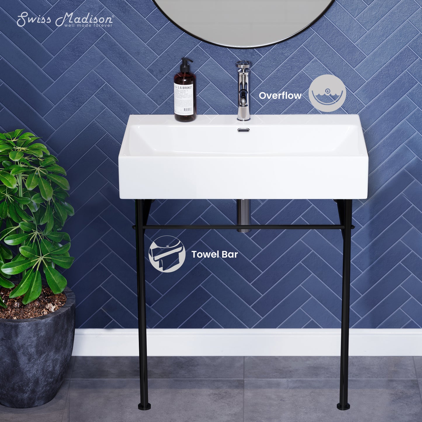 Swiss Madison, Claire 30 Console Sink