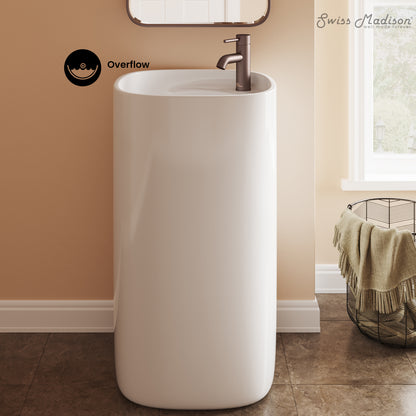 Swiss Madison, Ivy One Piece Pedestal Sink