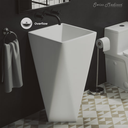 Swiss Madison, Brusque One-Piece Pedestal Sink