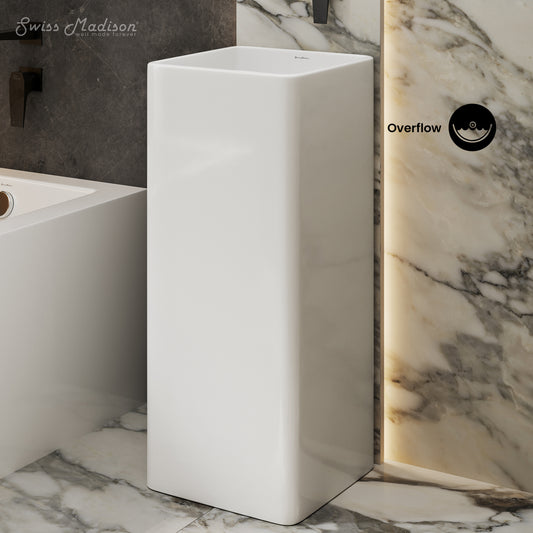 Swiss Madison, Claire One-Piece Pedestal Sink