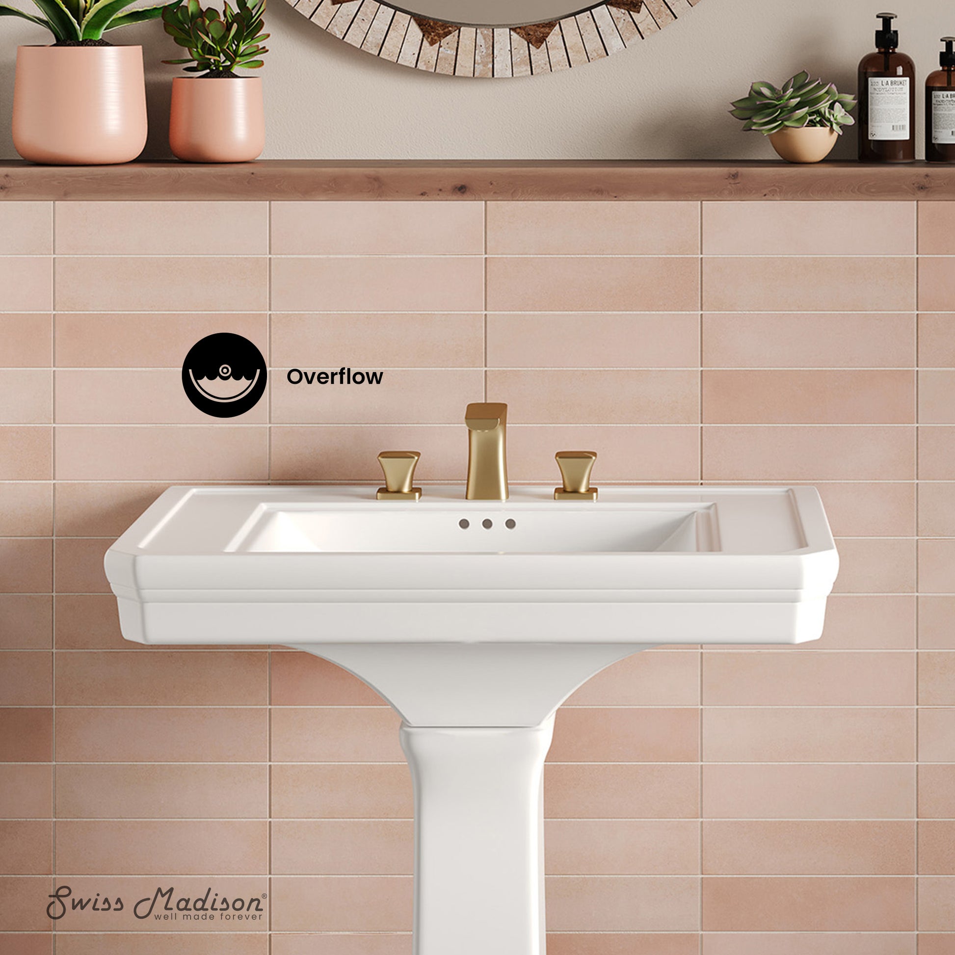 Swiss Madison Voltaire Two-Piece Pedestal two-piece pedestal bathroom vanity