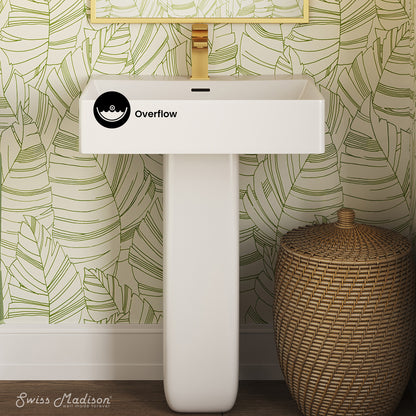 Swiss Madison, Concorde Square Two-Piece Pedestal Sink