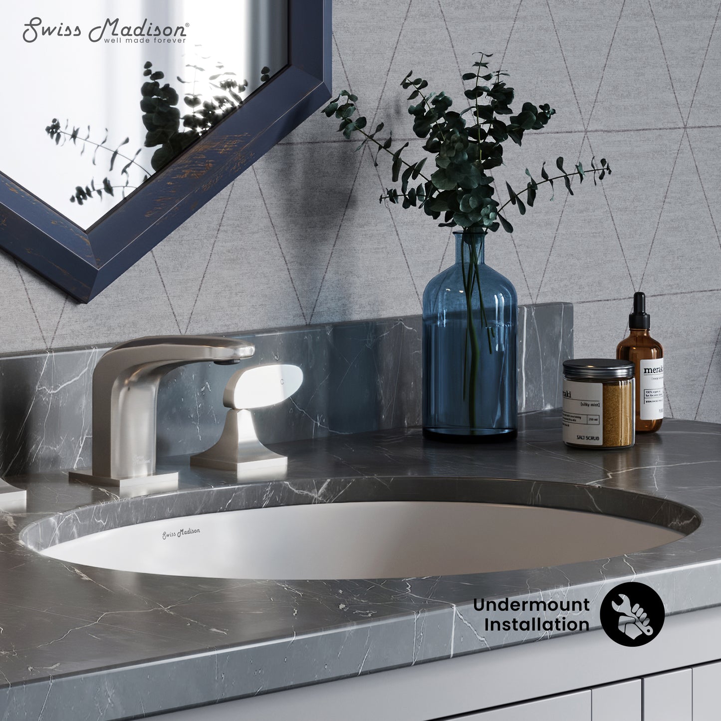 Swiss Madison, Monaco 19 Oval Under-Mount Bathroom Sink