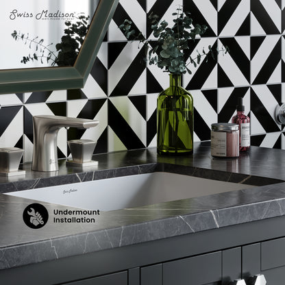 Swiss Madison, Plaisir 21 Rectangular Under-Mount Bathroom Sink