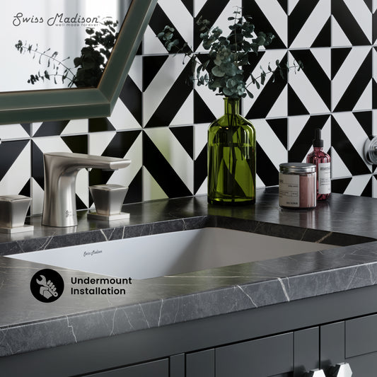 Swiss Madison, Plaisir 21 Rectangular Under-Mount Bathroom Sink