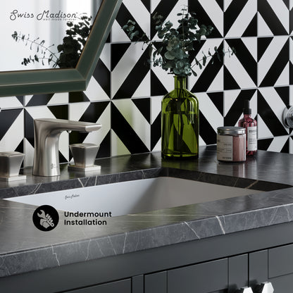 Swiss Madison, Plaisir 18.5 Rectangular Under-Mount Bathroom Sink
