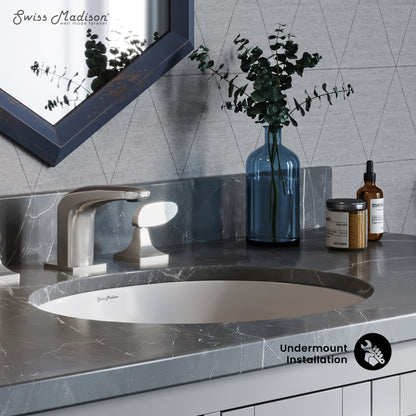 Swiss Madison, Plaisir 16.5 Oval Under-Mount Bathroom Sink