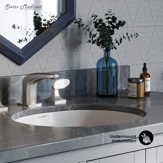 Swiss Madison, Plaisir 16.5 Oval Under-Mount Bathroom Sink