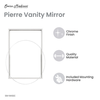 Swiss Madison Pierre 35.5-inch bathroom vanity in Chrome — view 3
