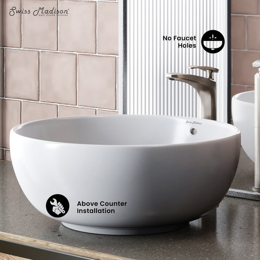 Swiss Madison, Sublime Round Vessel Sink
