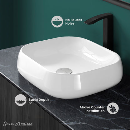 Swiss Madison, Chateau 18 Square Ceramic Vessel Sink