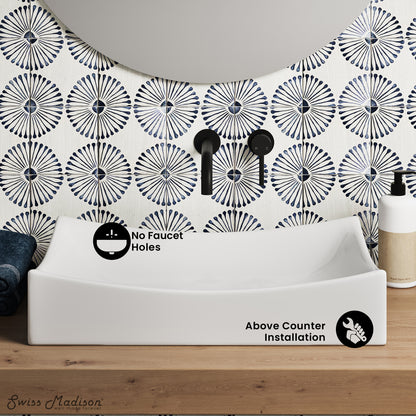 Swiss Madison, Marseille 25.5” Rectangle Vessel Bathroom Sink