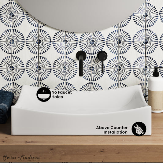 Swiss Madison, Marseille 25.5” Rectangle Vessel Bathroom Sink