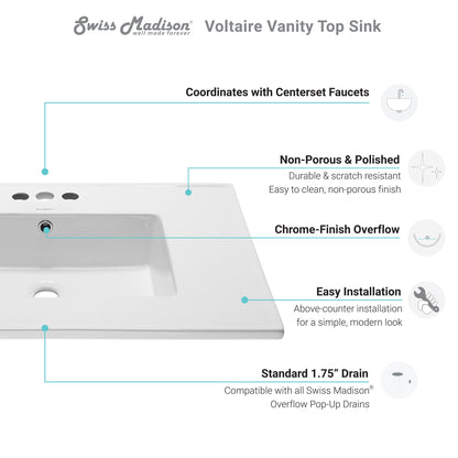 Swiss Madison Voltaire bathroom vanity — view 3