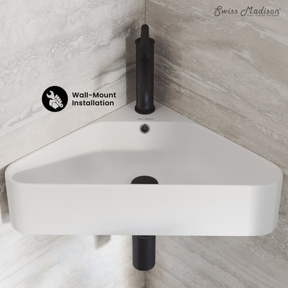 Swiss Madison, St Tropez Corner Wall Hung Sink