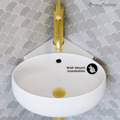 Swiss Madison, Plaisir Corner Wall Hung Sink