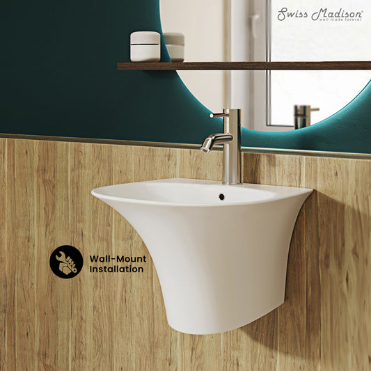 Swiss Madison, Ivy 19" Wall-Mount Bathroom Sink
