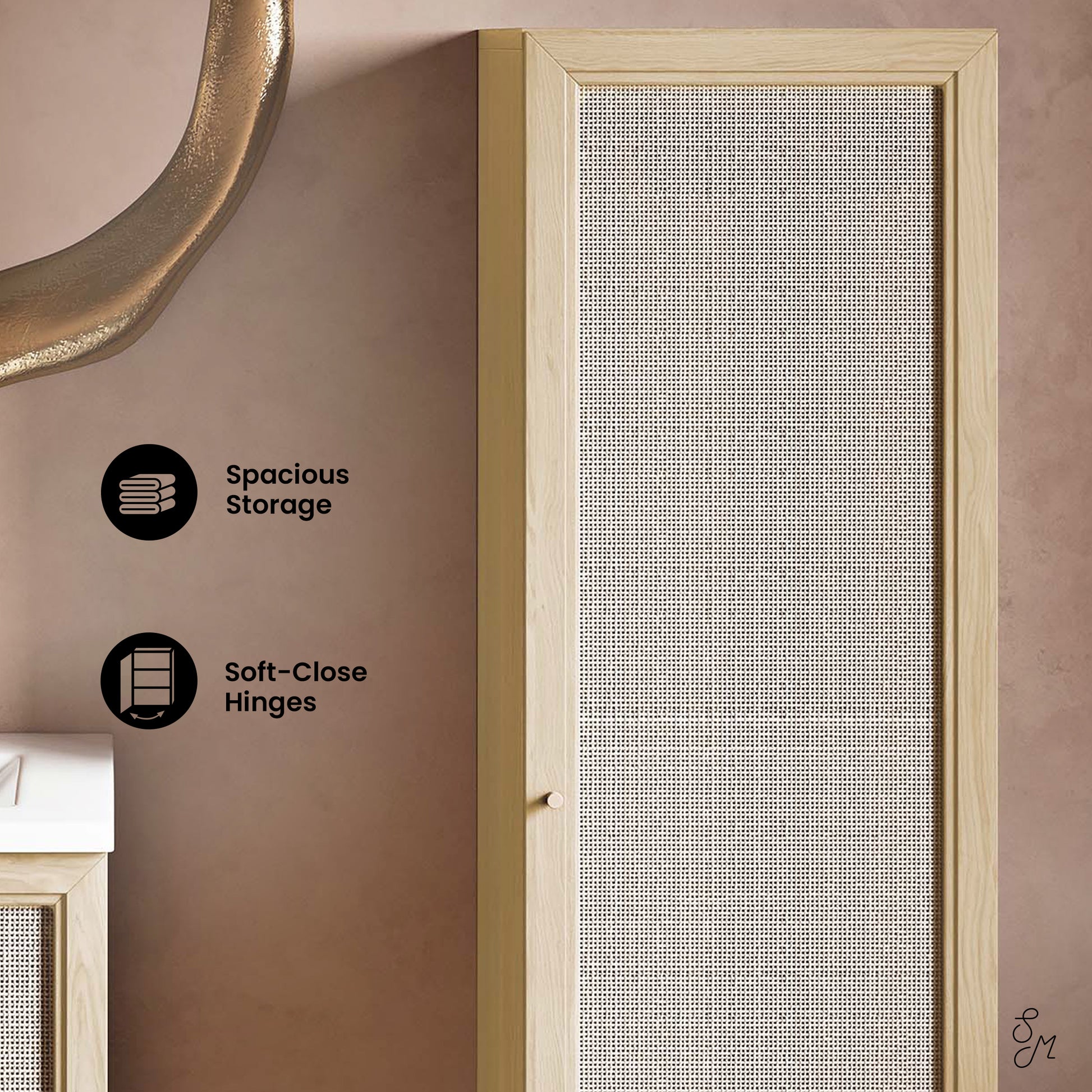 Swiss Madison Classe freestanding bathroom vanity in Natural Oak — view 2