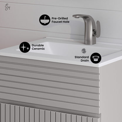 Swiss Madison, Bernay 24" Bathroom Vanity in Shell