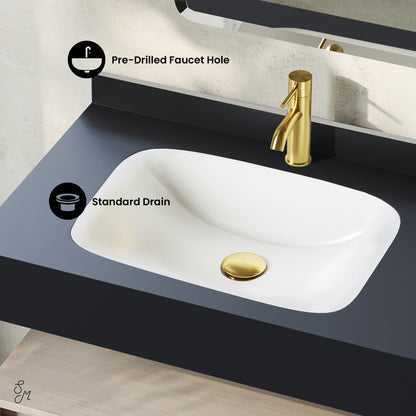 Swiss Madison, Avancer 36" Wall-Mounted Bathroom Vanity in White Oak with Black Marble Sink Top