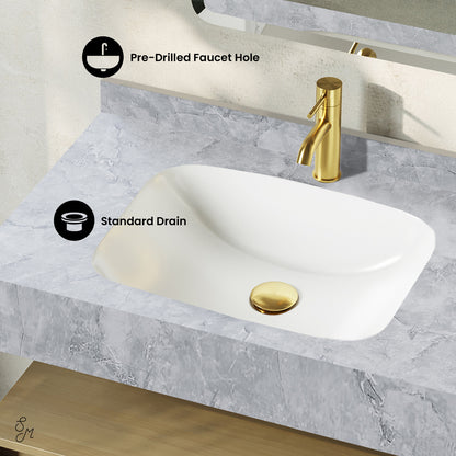Swiss Madison, Avancer 36" Wall-Mounted Bathroom Vanity in Natural Oak with Storm Grey Sink Top