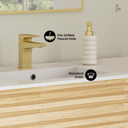 Swiss Madison, Cascade 48'' Bathroom Vanity in Natural Oak