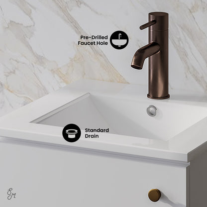 Swiss Madison, Manoir 18" Bathroom Vanity in White