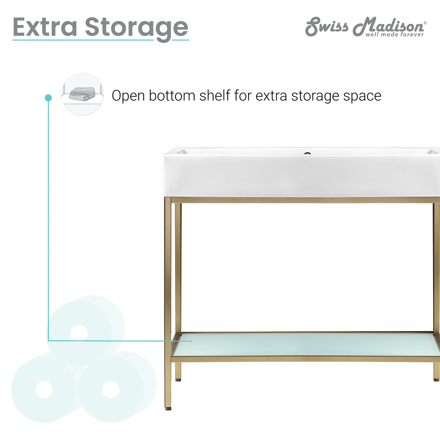 Swiss Madison Pierre freestanding bathroom vanity — view 4
