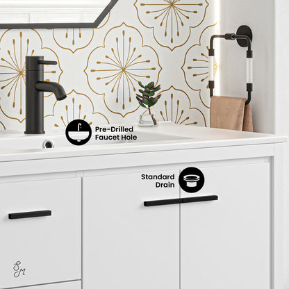 Swiss Madison, Virage 36 Freestanding, Bathroom Vanity in White