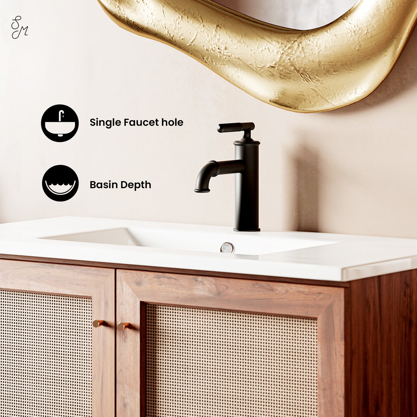 Swiss Madison, 36 Ceramic Vanity Sink Top