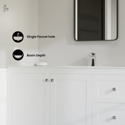 Swiss Madison, 48" Vanity Sink Top in Glossy White