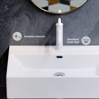Swiss Madison, Claire 24 Ceramic Console Sink White Basin Brushed Gold Legs