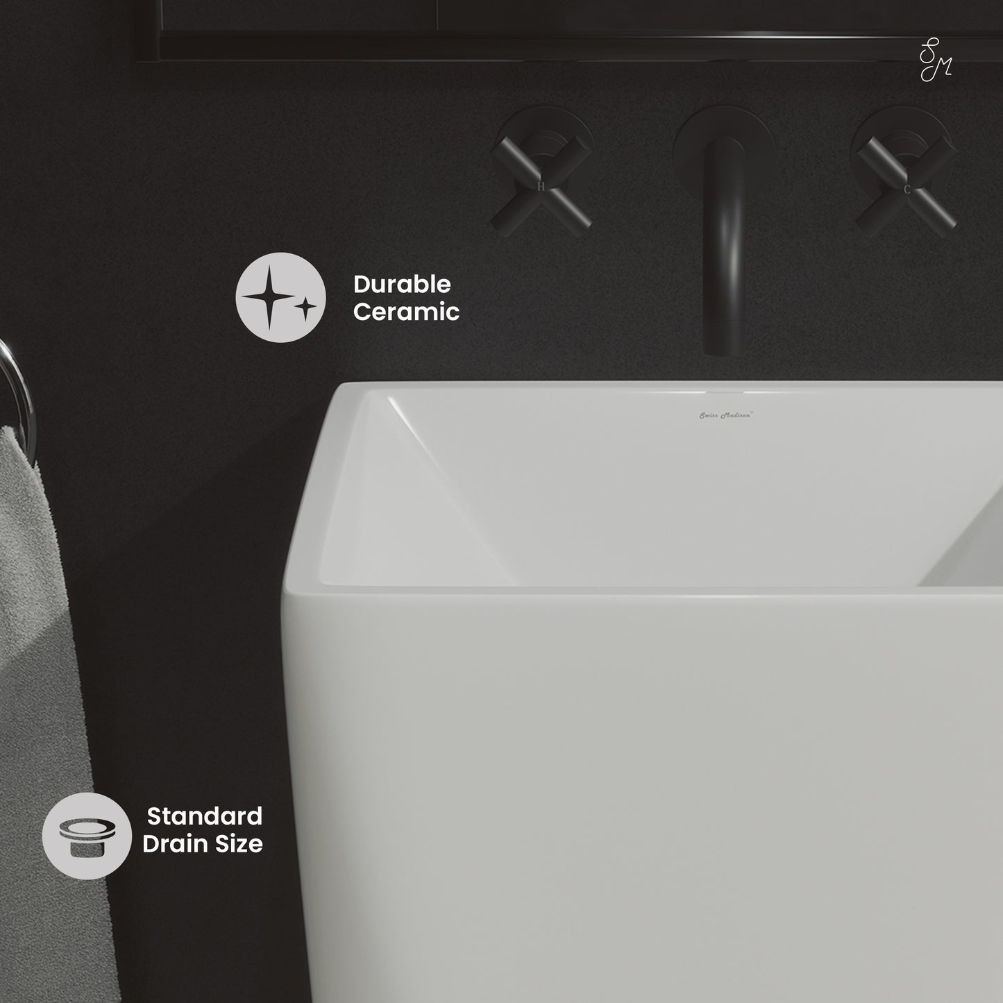 Swiss Madison, Brusque One-Piece Pedestal Sink