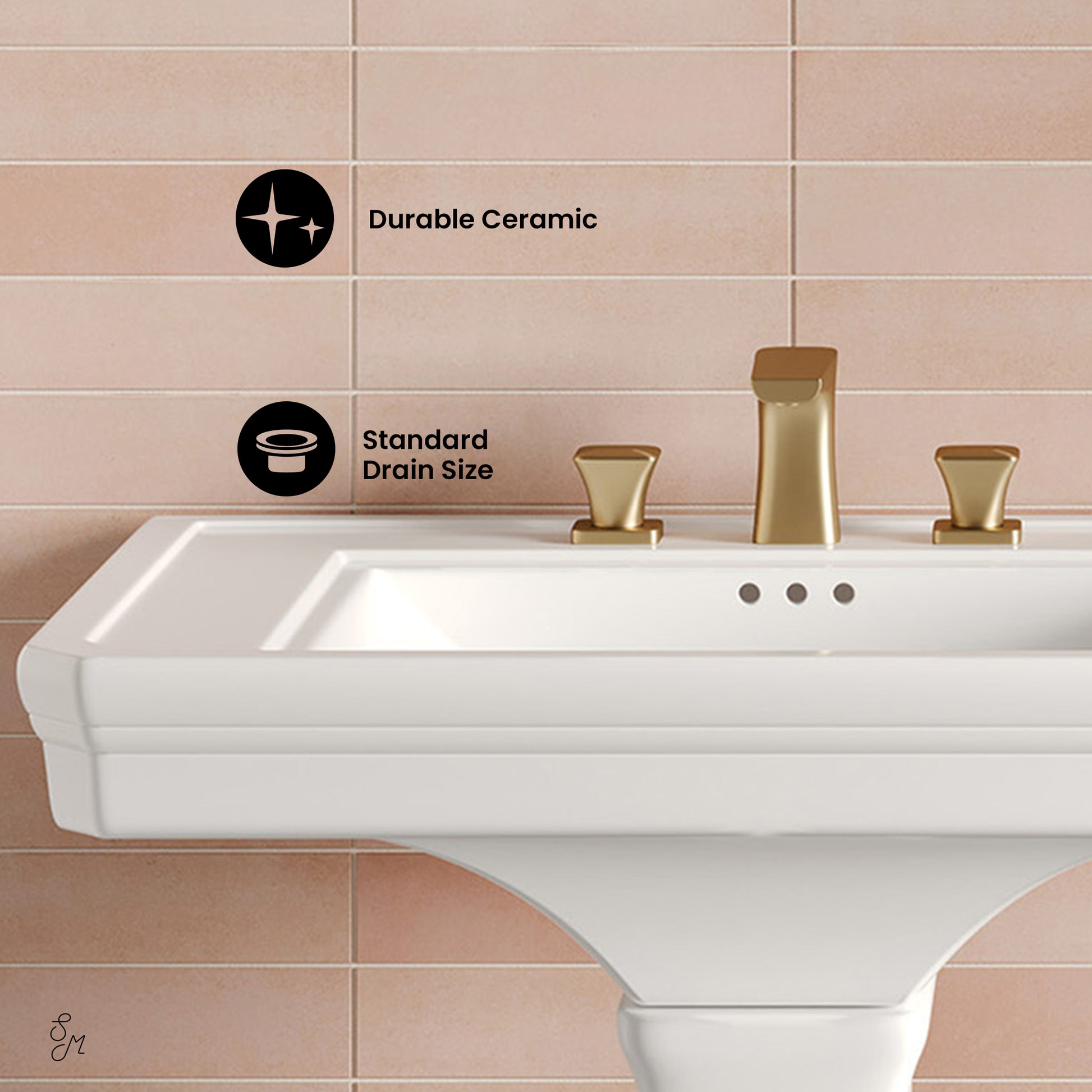Swiss Madison Voltaire Two-Piece Pedestal two-piece pedestal bathroom vanity — view 2