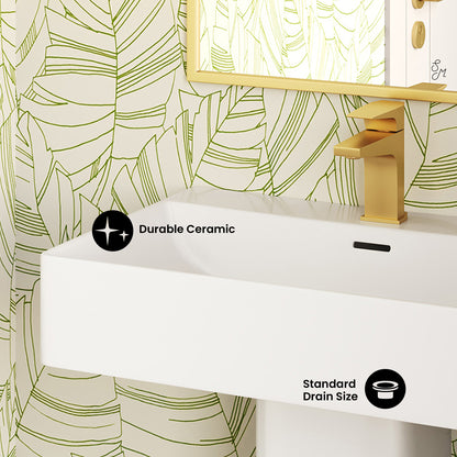 Swiss Madison, Concorde Square Two-Piece Pedestal Sink
