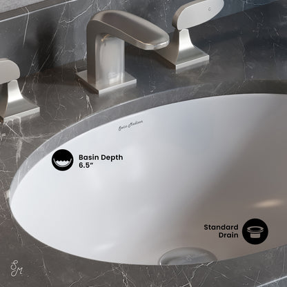 Swiss Madison, Monaco 19 Oval Under-Mount Bathroom Sink