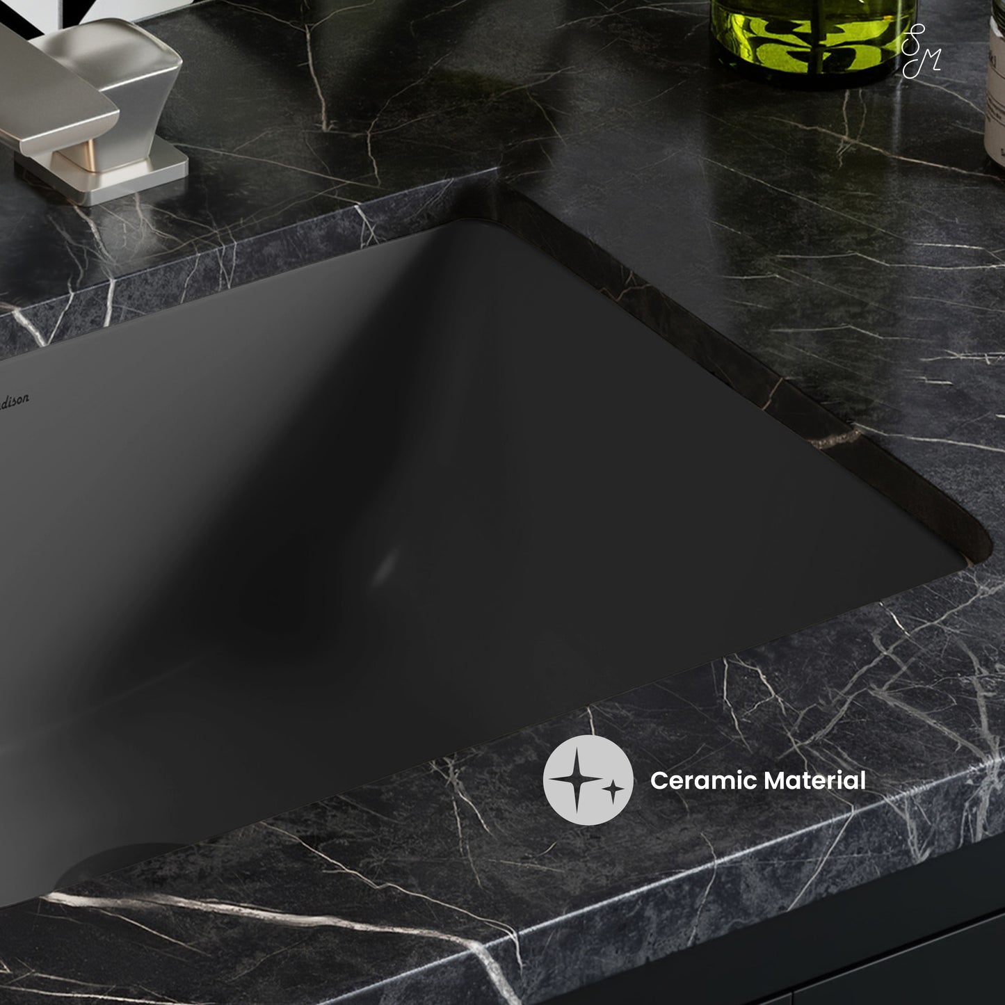 Swiss Madison, Plaisir 18.5" Rectangular Ceramic Undermount Bathroom Sink in Matte Gray