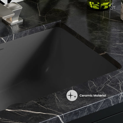 Swiss Madison, Plaisir 18.5" Rectangular Ceramic Undermount Bathroom Sink in Matte Gray