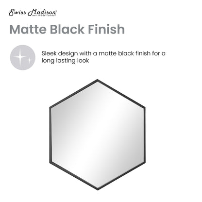 Swiss Madison, Annecy 19" Vanity Mirror in Phantom Black