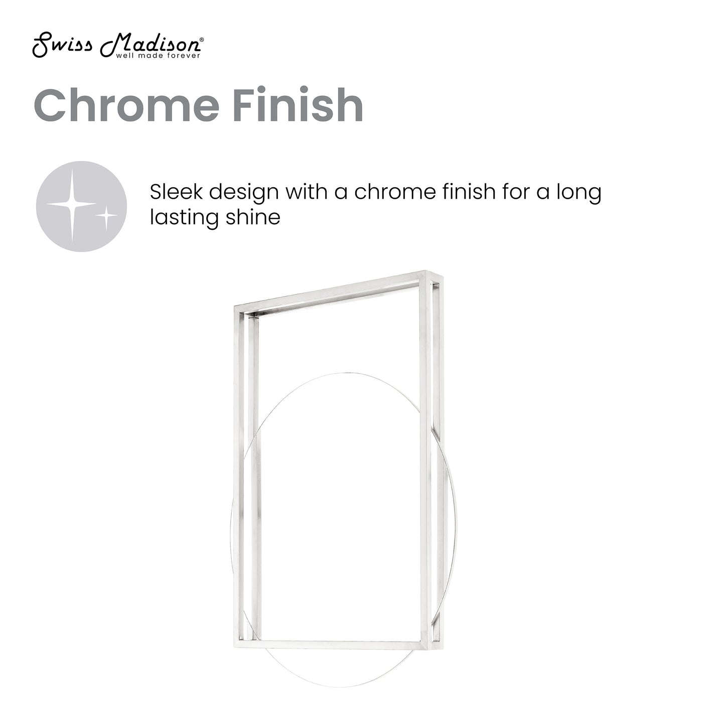 Swiss Madison Pierre 35.5-inch bathroom vanity in Chrome — view 4