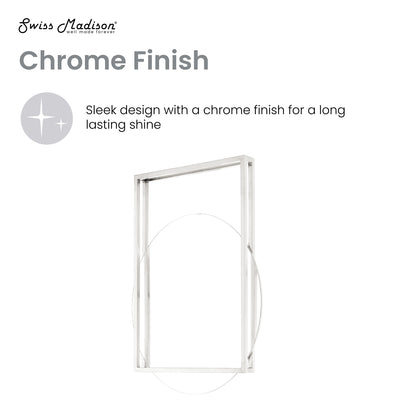 Swiss Madison Pierre 35.5-inch bathroom vanity in Chrome — view 4