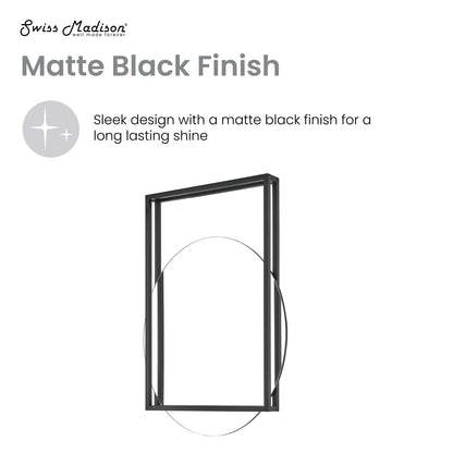 Swiss Madison, Pierre 35.5" Vanity Mirror in Matte Black