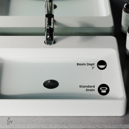 Swiss Madison, Carre Large Rectangle Vessel Sink