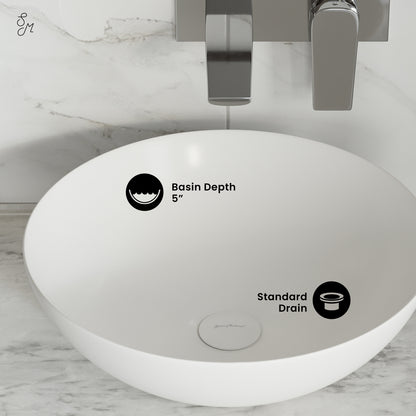 Swiss Madison, Classe 16 Ceramic Sink in Shiny White