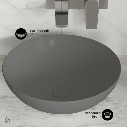 Swiss Madison, Classe 16 Color Ceramic Sink in Matte Grey