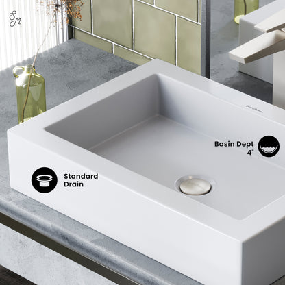 Swiss Madison, Voltaire Ceramic Rectangle Vessel Sink