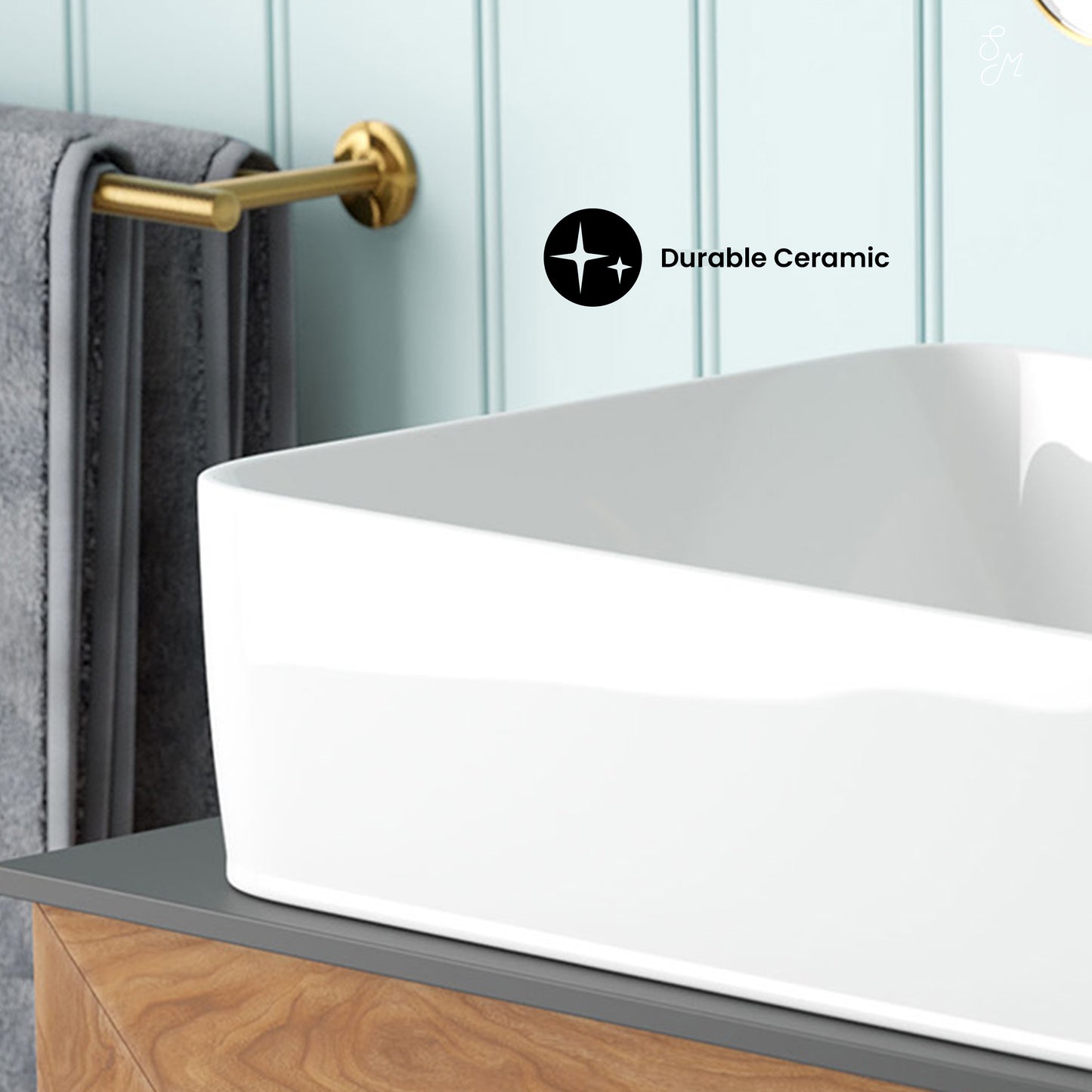 Swiss Madison, Rennes 19" Vessel Sink in Glossy White