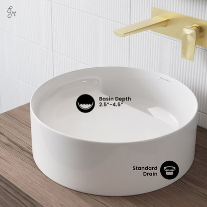 Swiss Madison, Beau 16.5" Round Vessel Bathroom Sink