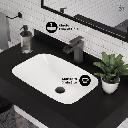 Swiss Madison, Avancer 36'' Wall Mount Sink In Black Marquina