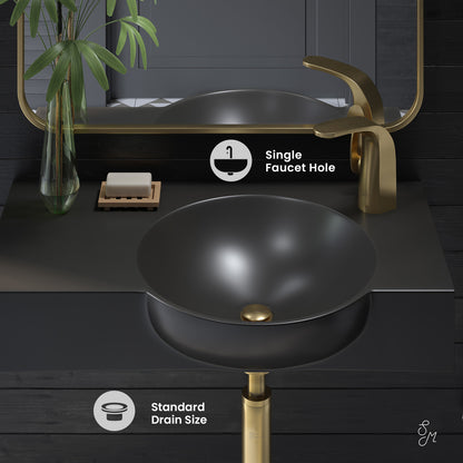 Swiss Madison, Chateau 30" Right Side Faucet Wall-Mount Bathroom Sink in Matte Black